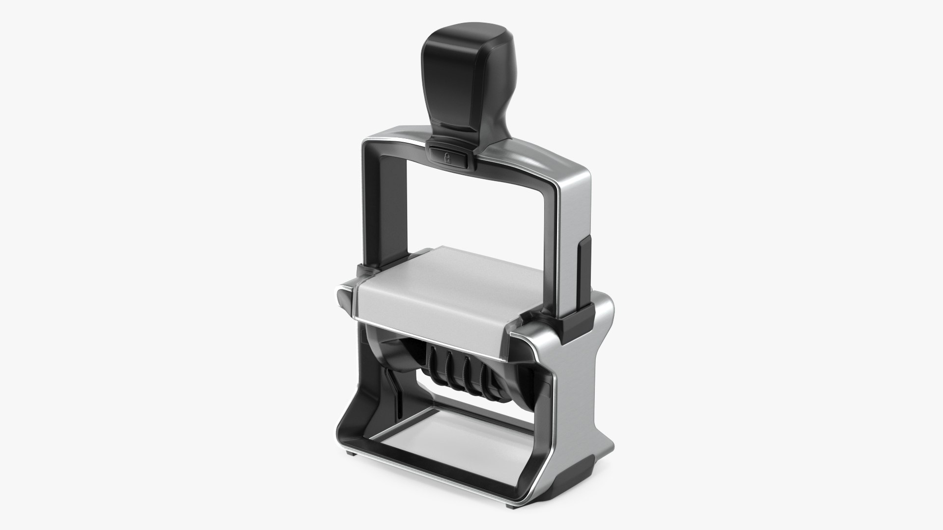 Professional Self Inking Date Stamp 3D model preview