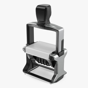 Professional Self Inking Date Stamp 3D model