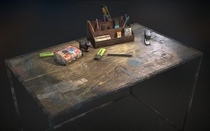dirty desk accessories model