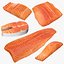 Collection de saumon cru