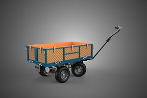 3D ELECTRIC GARBAGE RUBBISH TRASH TRAILER CART DUMP WAGON BIN TRUCK