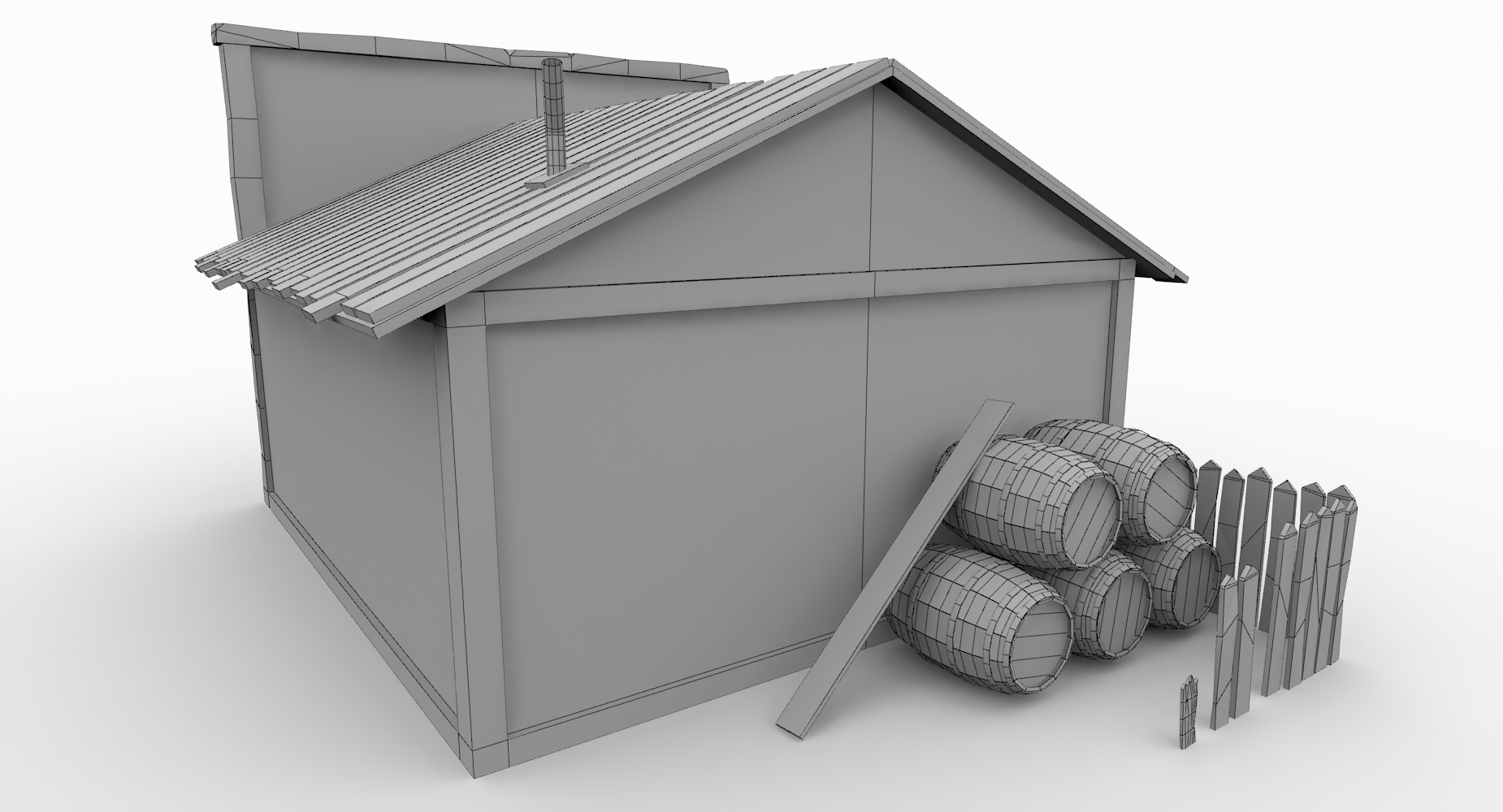 wild west house 3 3d obj