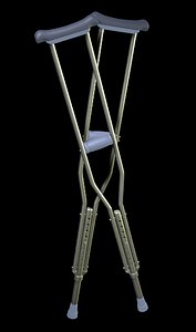 crutches medical 3ds