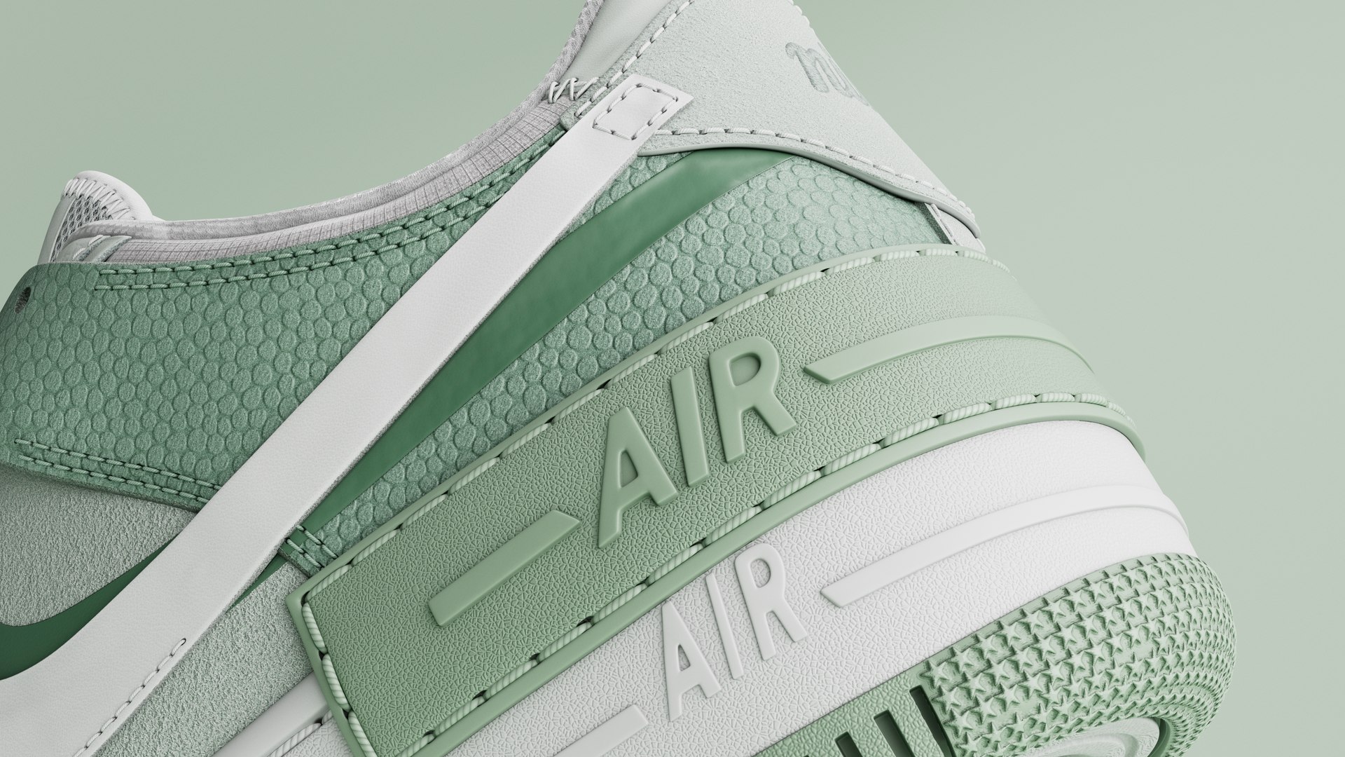 spruce aura nike air force 1 shadow