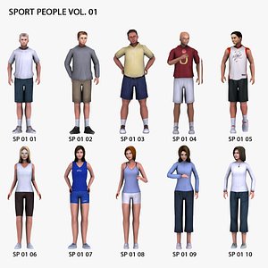 people: sports people 3d model