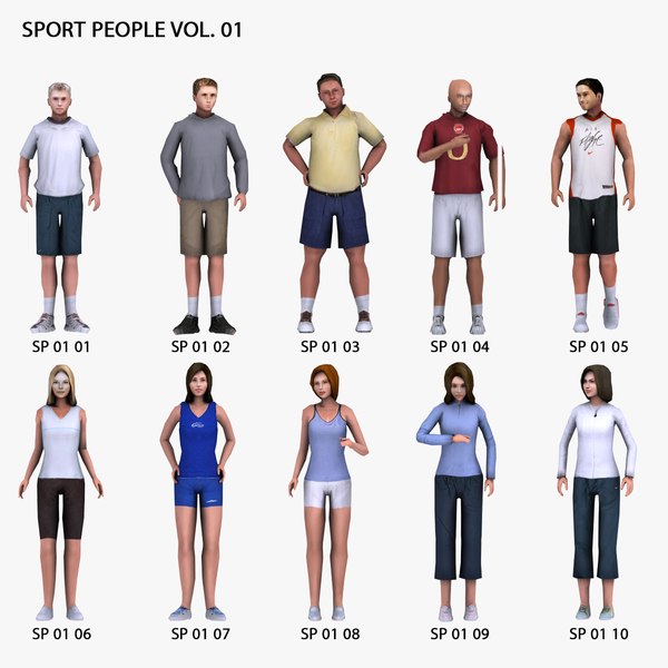 people: sports people 3d model