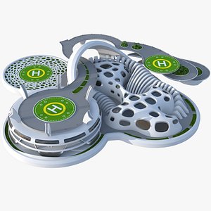 Urban Air Mobility Hub 3D model