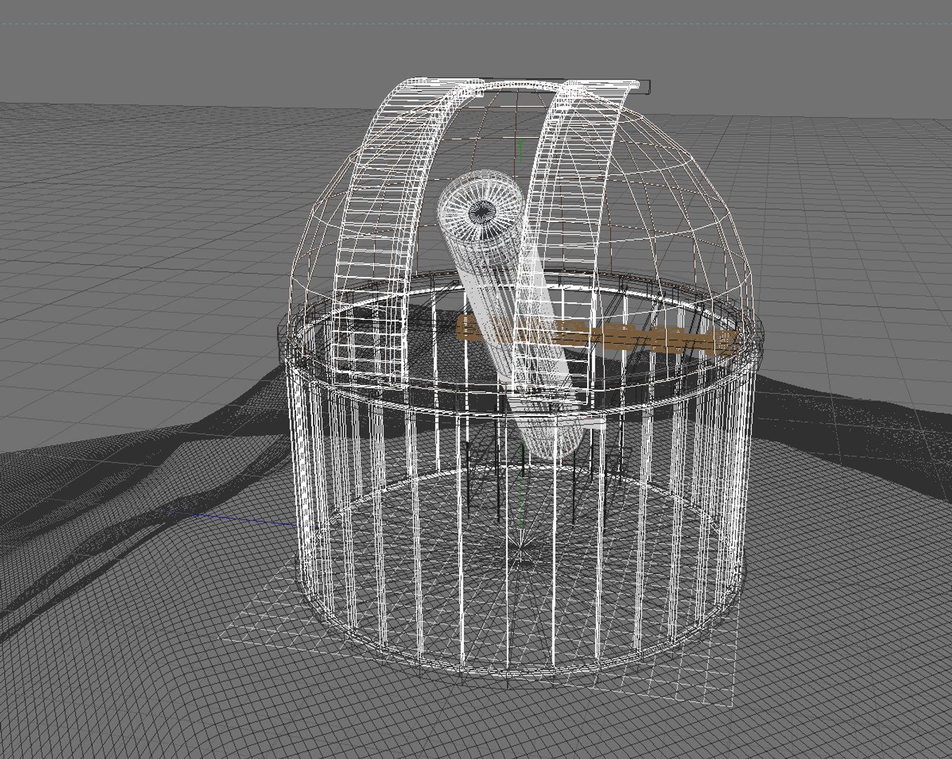 3d Telescope Observatory Model