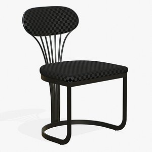 3D Dining Chair Luxury Black