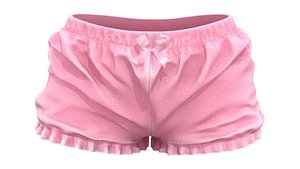 Plush Bloomers Sleep Shorts 3D model