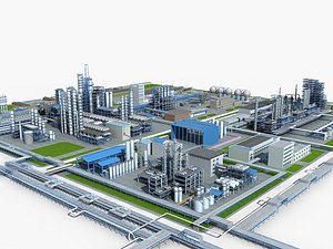3d mega refinery model