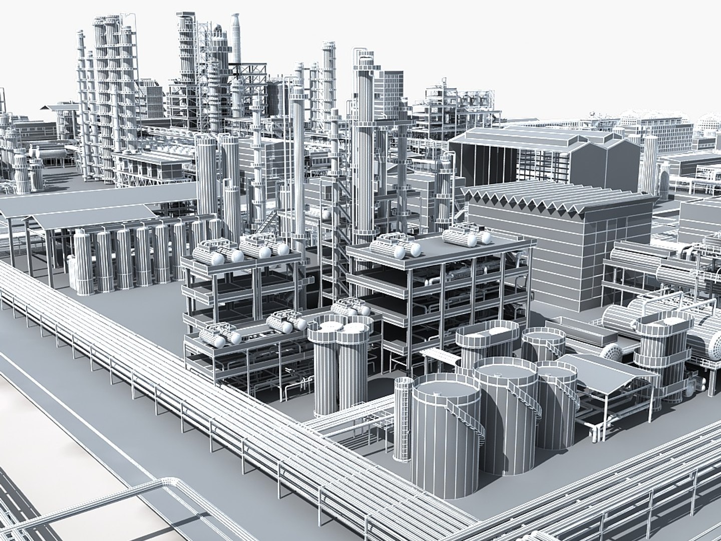 3d Mega Refinery Model