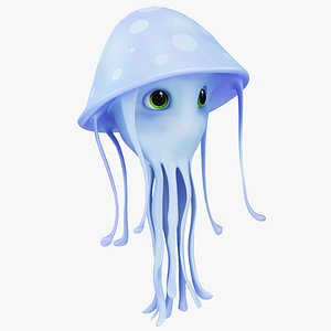 Cartoon Jellyfish 01 3D