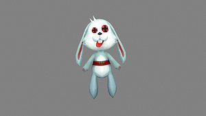 3D model cartoon rabbit doll Low-poly 3D model