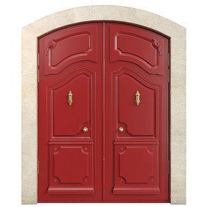 3D Entrance classic door 136