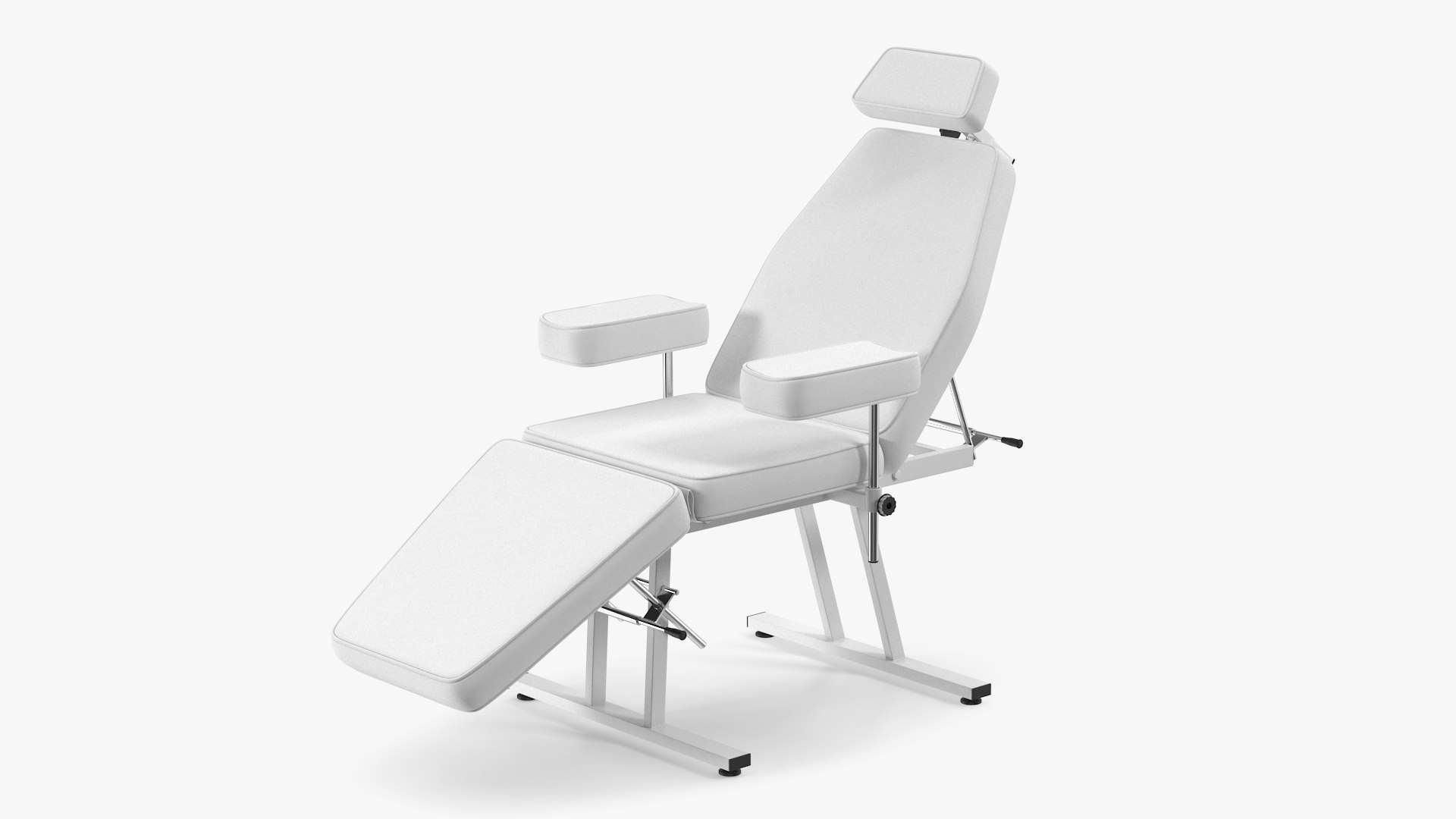 Hospital Examination Couch White 3D model preview