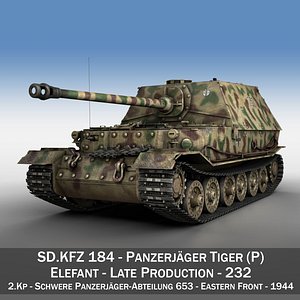 tiger p - elefant 3D