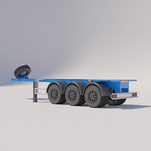 3D model container carrier semitrailers