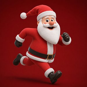 Stylized Santa Claus Rigged 3D Model
