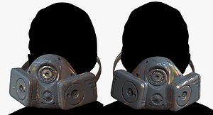 3D Gas mask respirator scifi futuristic 3D model