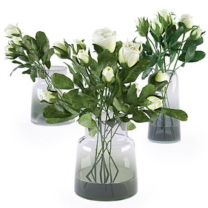 bouquet roses 4 3D