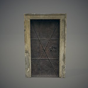 3ds max old metal door