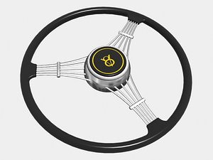 banjo steering wheel 3d model