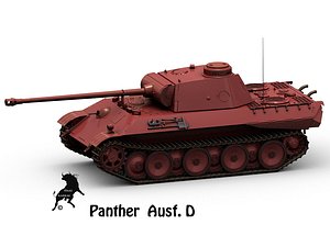 3d model panther panzer ausf d