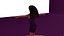 free low poly woman in dress 49