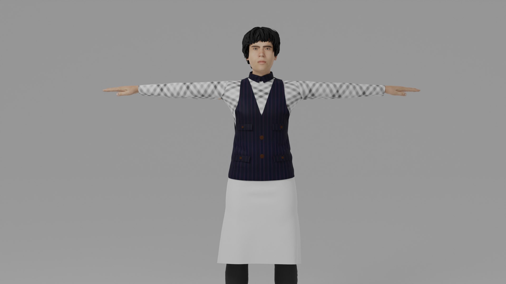 Waiter Man 3D - TurboSquid 2041868