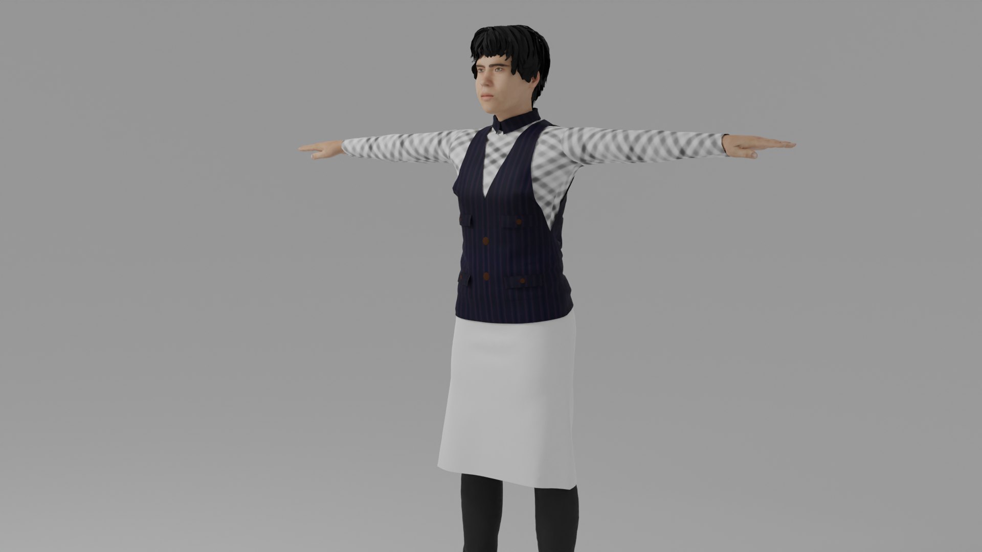 Waiter Man 3D - TurboSquid 2041868