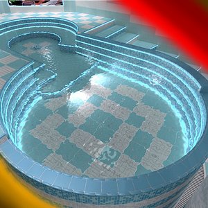 3d model pool spa