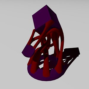 abstract chess knight 3d model