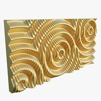 Parametric Ripples Wooden Wall 01