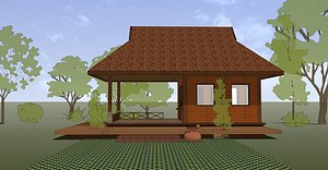 Tropical pavilion 1 3D model