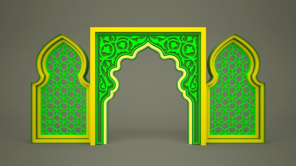 Gate islamic ornament 3D model - TurboSquid 1996751