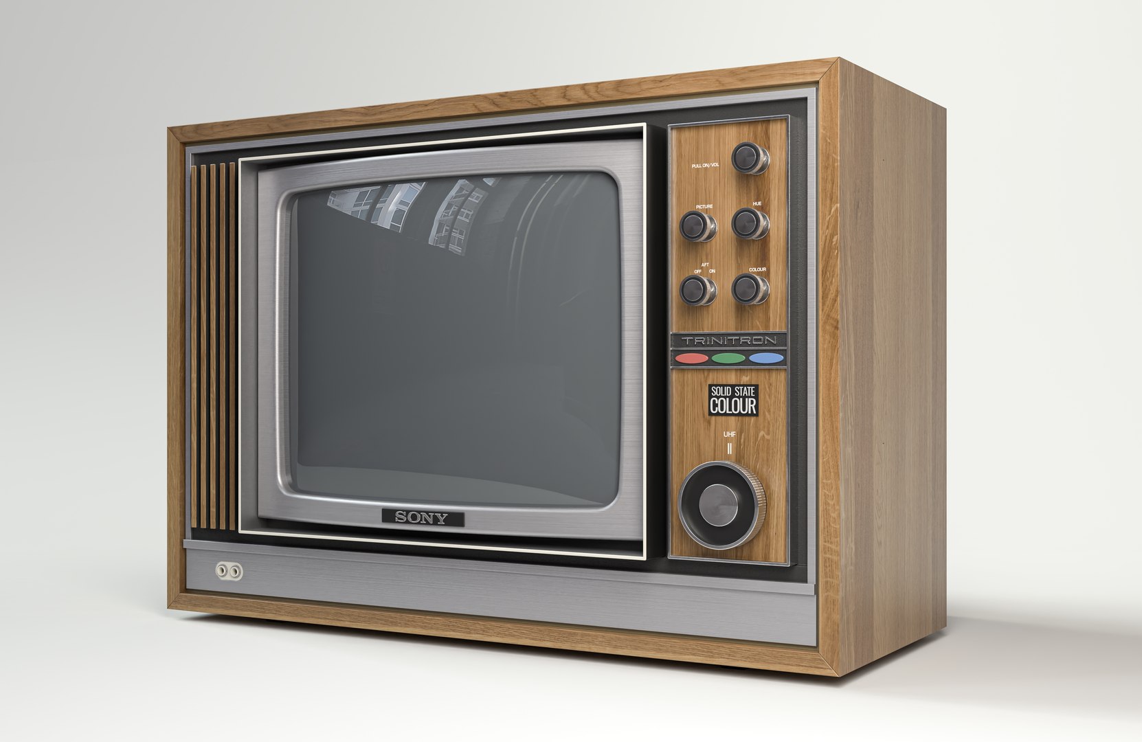 Vintage 80s Sony Trinitron Television 3D - TurboSquid 1960745