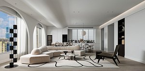 modern living room 3D model