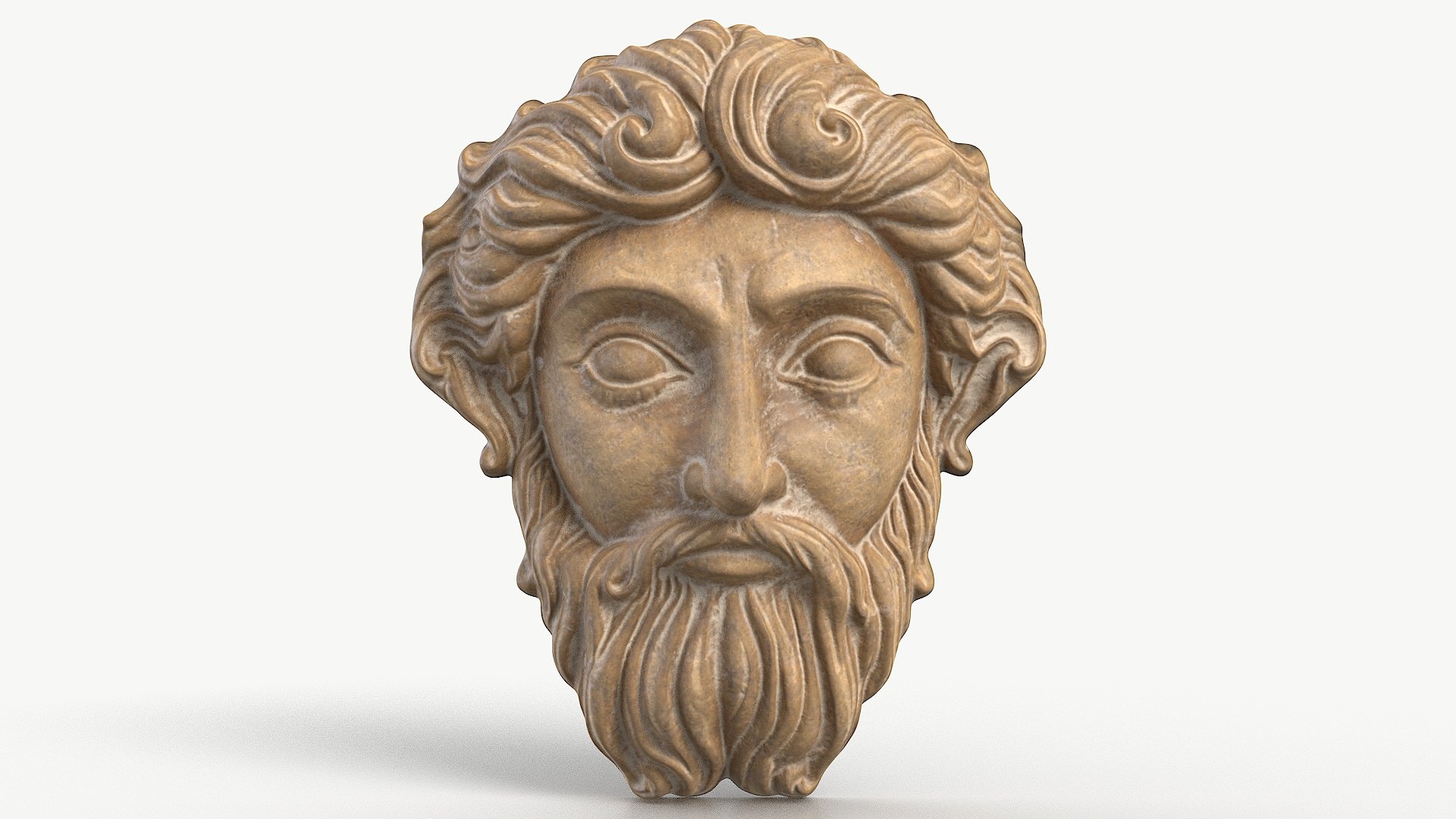 3D Greek God Face Relief 2 Textured - TurboSquid 2300535