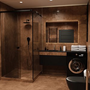 Modern Bathroom Interior 5 by Nikdox 3D model