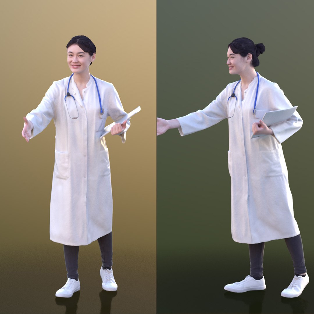 3D young doc doctor model - TurboSquid 1709981