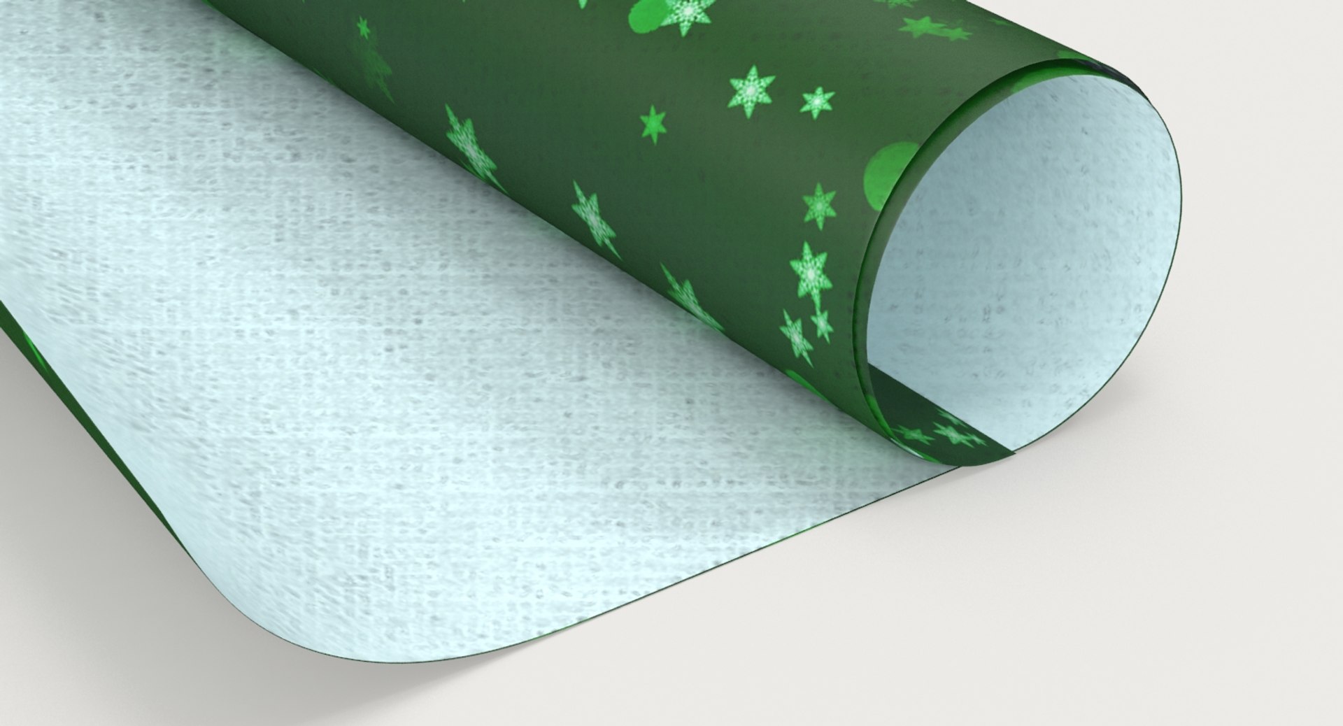 Wrapping Paper Green Unrolled 3d Max