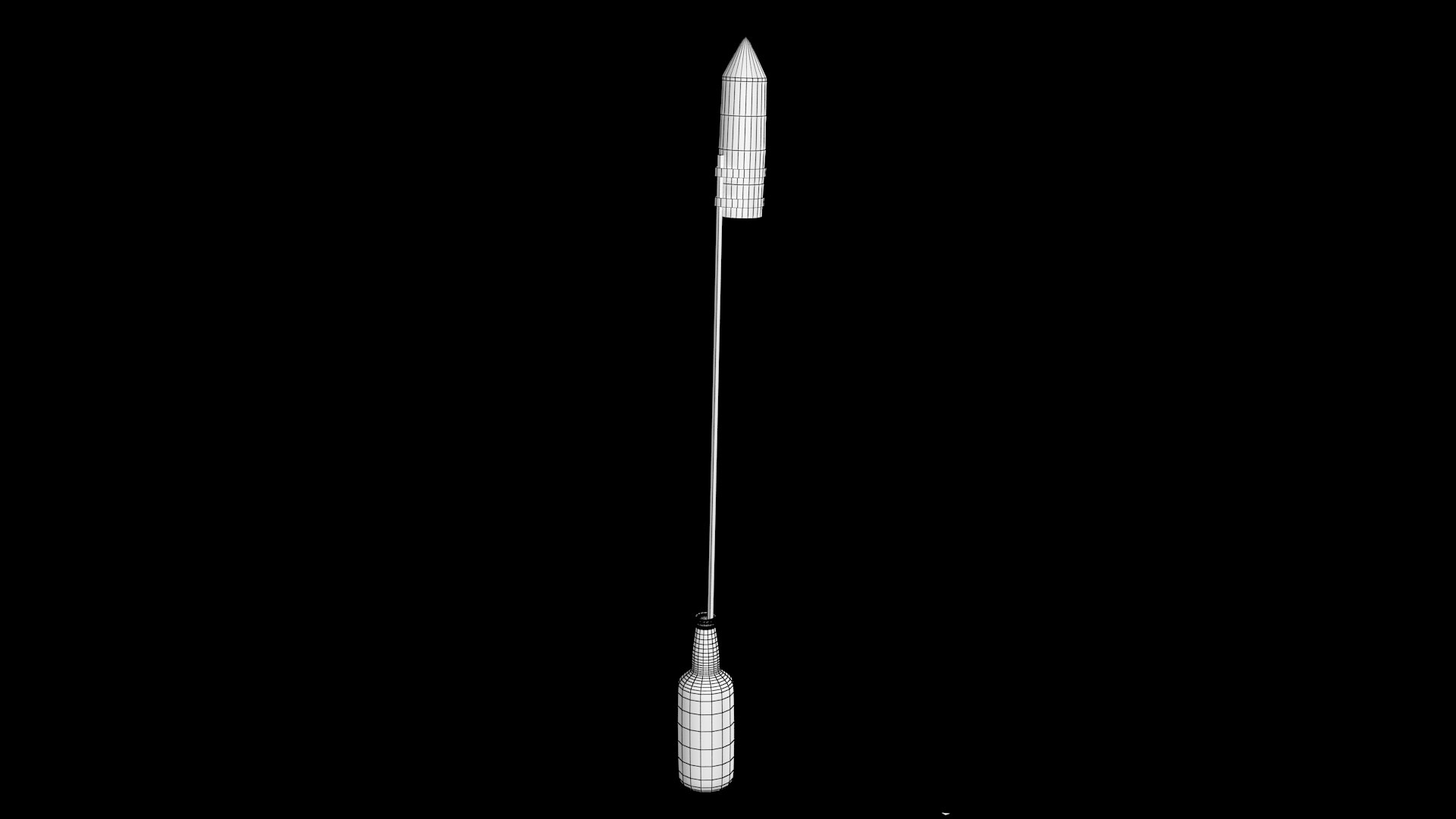 3D bottle rocket https://p.turbosquid.com/ts-thumb/2K/PaPnGQ/c3J2uNtI/rocketwireframe1/jpg/1577362309/1920x1080/fit_q87/81a221b283ab2f87f8c3ec80c0ce326b7155ec62/rocketwireframe1.jpg