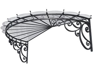 Canopy over the porch  Metal visor