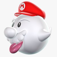Boo Mario Galaxy 8K Super Mario Asssets