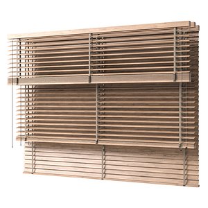 3D Wooden Blinds Set 47