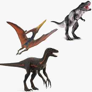 Rigged Carnivorous Dinosaurs Collection for Cinema 4D