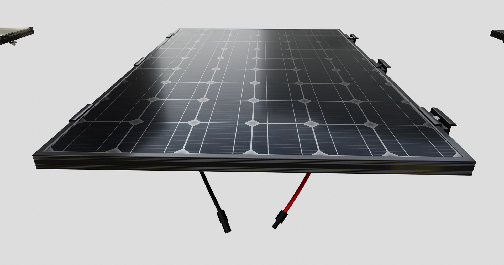 Black Framed Solar Panel 100W 1010x670x25mm Model - TurboSquid 2378023