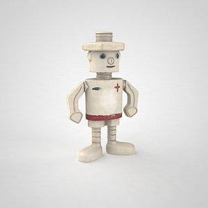 children s plastic toy robot 3D model