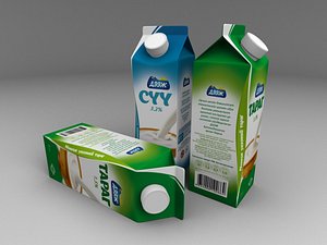 milk carton 3d max